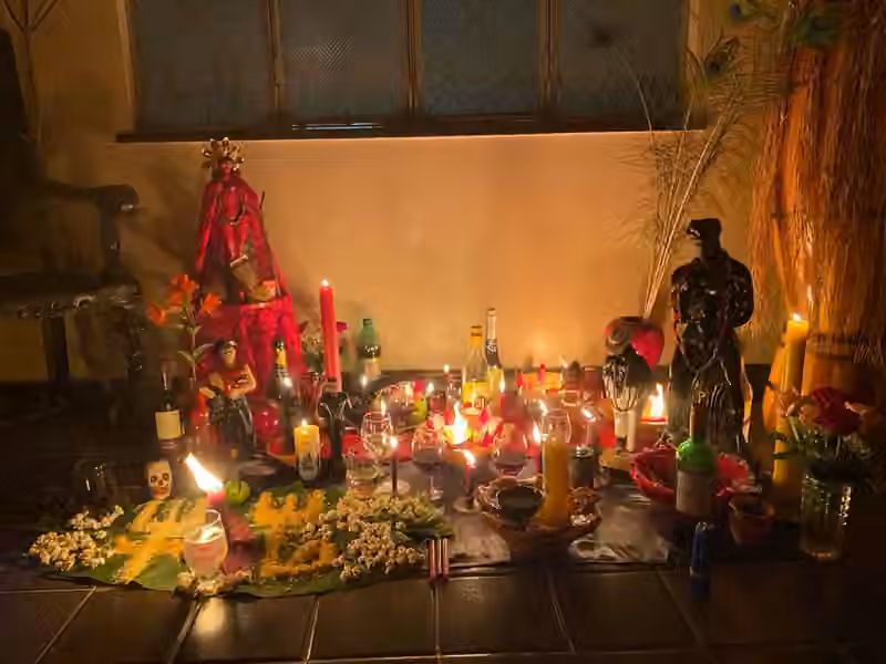 Oferenda de adoçamento amoroso realizada em terreiro