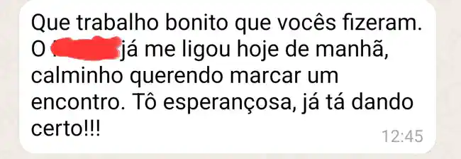 Relato de cliente da Ritualistic sobre amarração amorosa